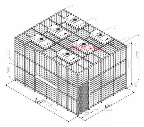 千級潔凈棚方案圖設(shè)計(jì)